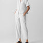 Eileen Fisher - White Notch Collar Shirt