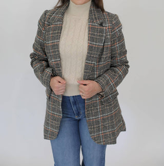 Entro - Falling For You Plaid Blazer