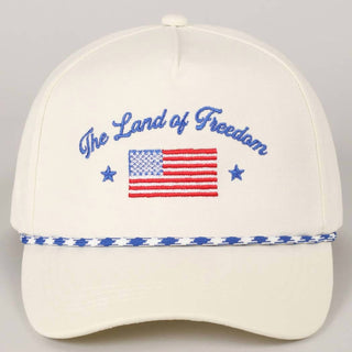 Fashion City - Unisex Land Of Freedom Flag Embroidered Trucker Hat