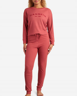 Danskin - Crew Neck Pullover Sleep Set With Jogger