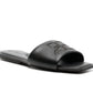 Courreges - Women's Logo Patch Leather Slide Sandals