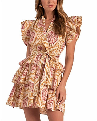Elan - Ikat Print Wrap Dress