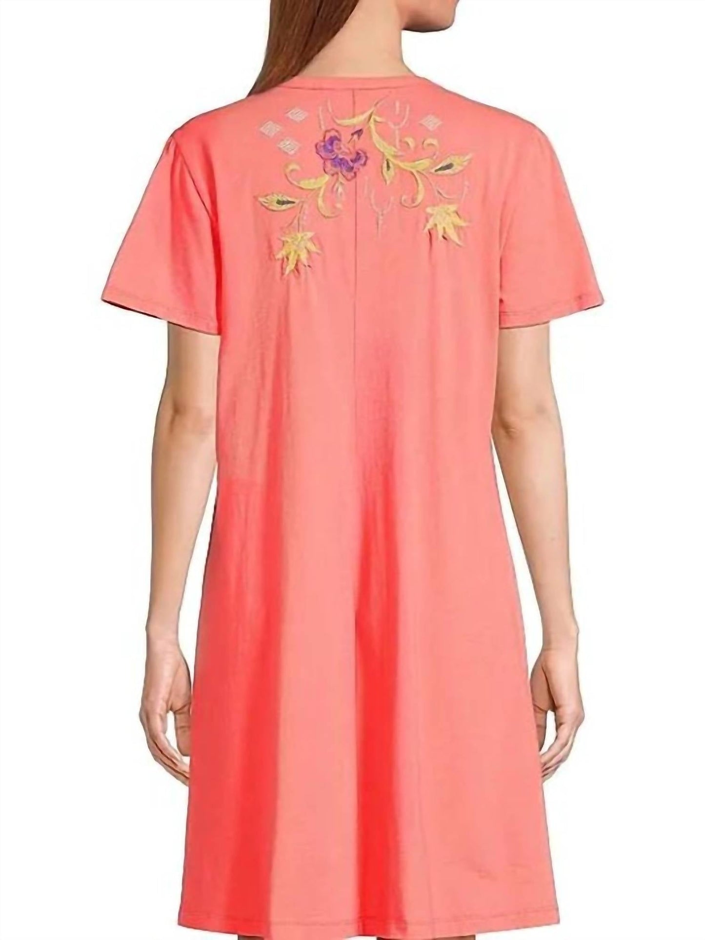 Johnny Was - FLUTTER SLEEVE HENLEY DRESS CALISTA