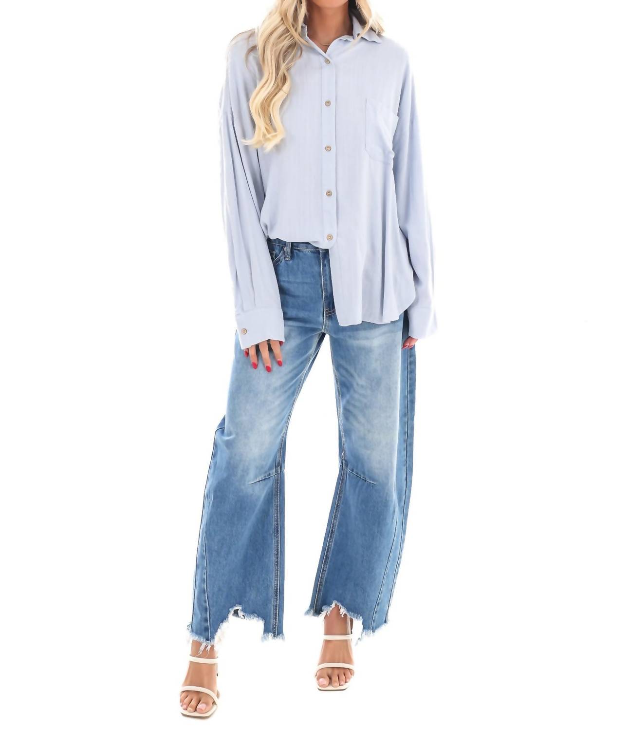 Easel - As You Are Button Down Top