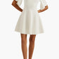 Ted Baker - Oliviha White Rib Knit Fit & Flare Mini Dress