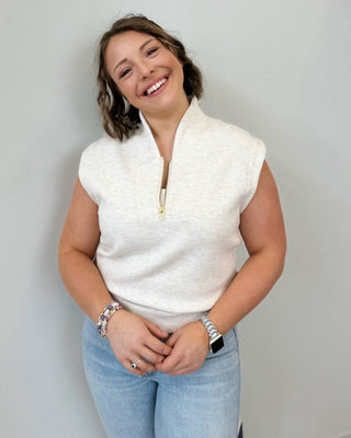 Varley - Sarah Half- Zip Sleeveless Sweater