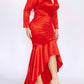 Karen T Design - Deep V Ruched Dress