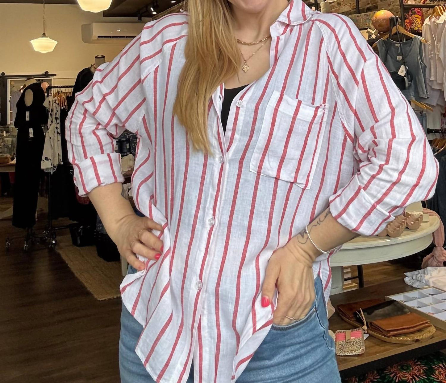 Z Supply - Perfect Linen Stripe Top