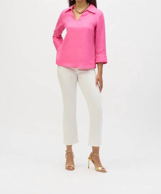Joseph Ribkoff - Linen Boxy Shirt Collar Top