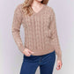 Charlie B - Cold Dye Cable Knit Sweater