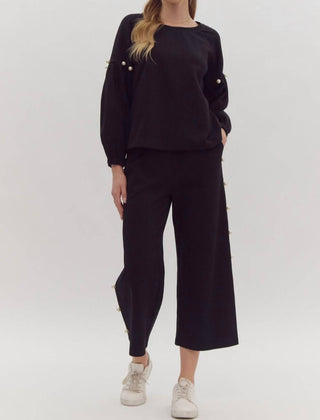 Entro - Pearl Cropped Pant Set