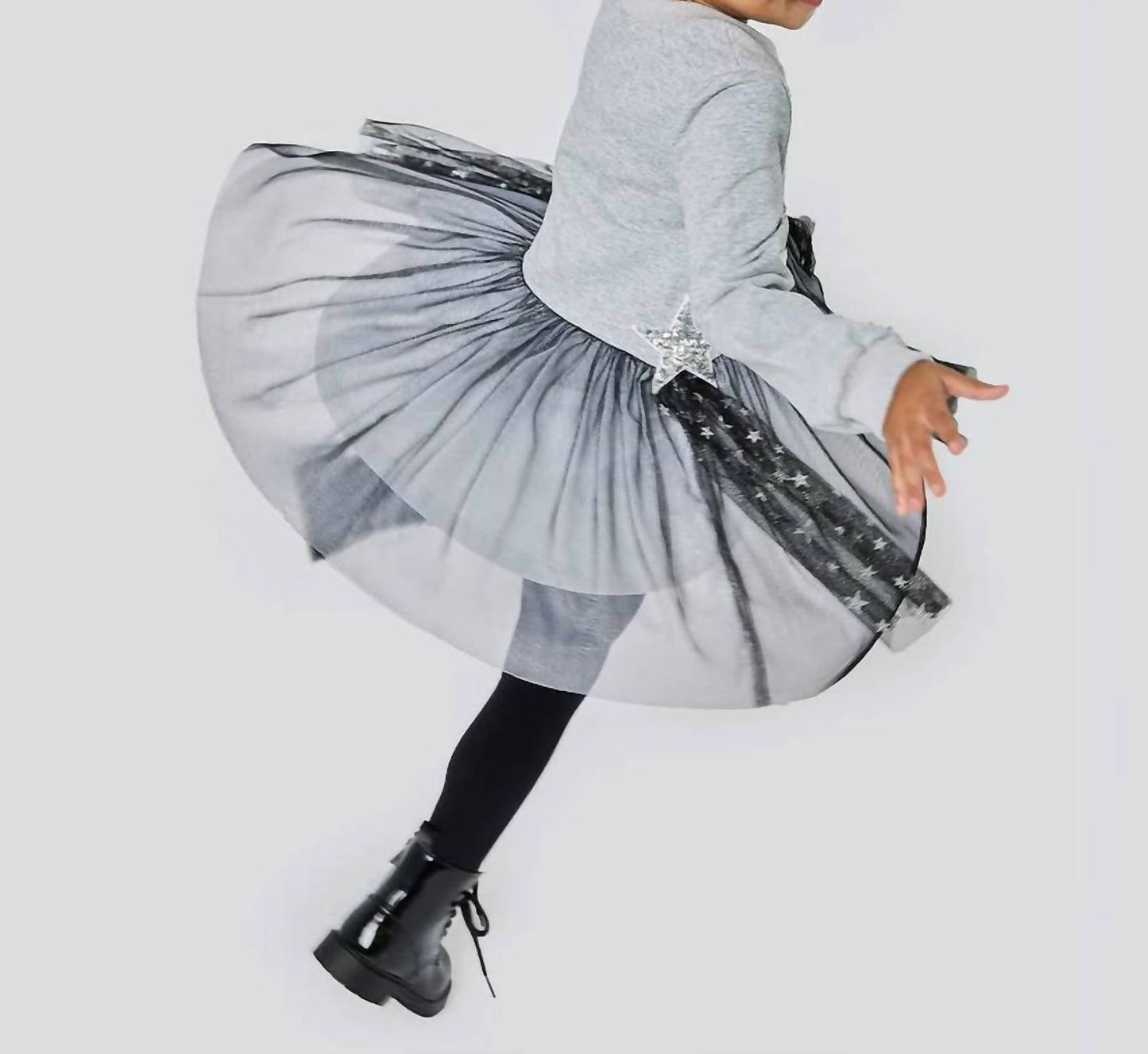 Baby Sara - Girls Star Tutu Sweatshirt Dress