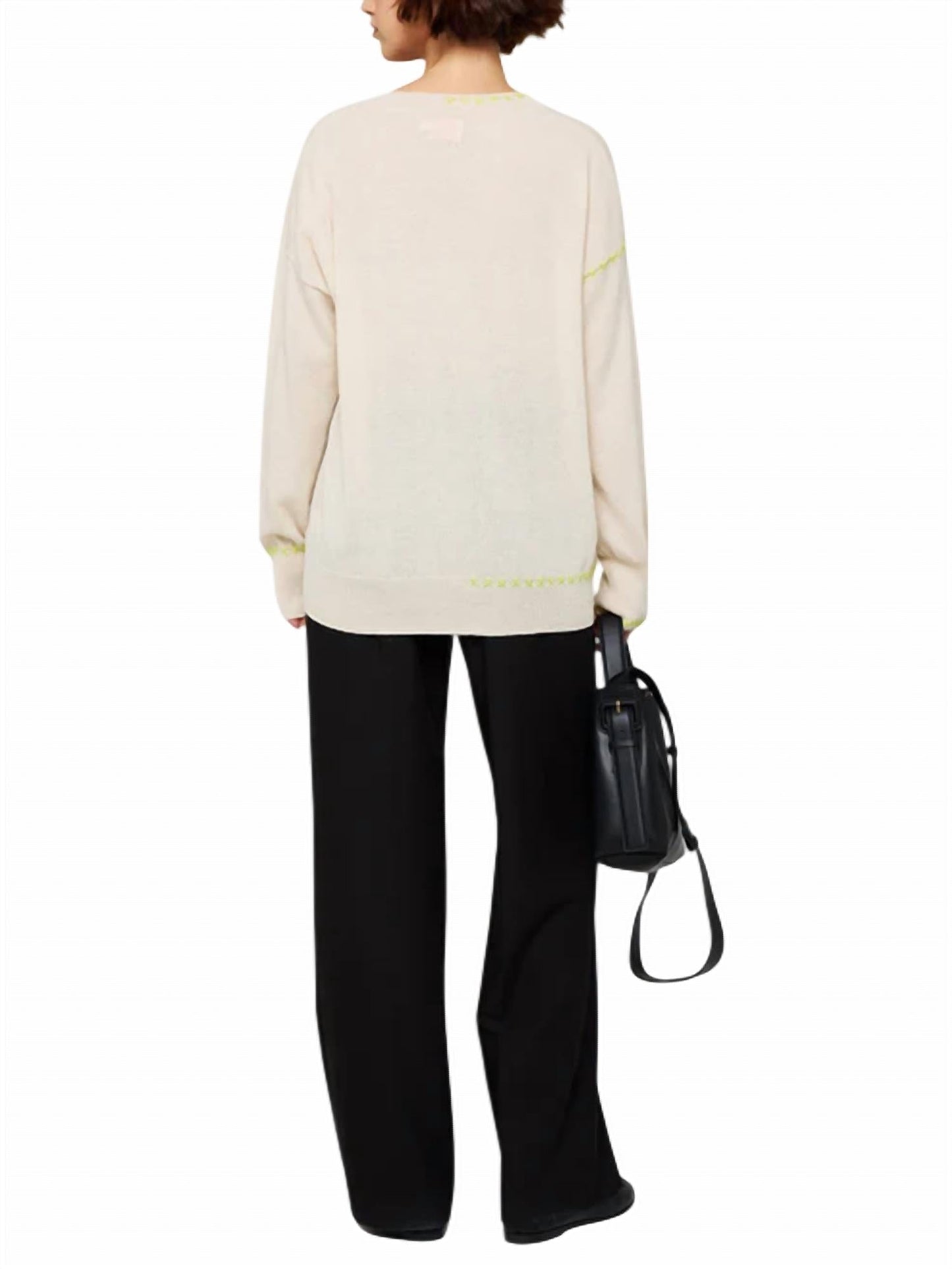 Brodie Cashmere - Cross Stitch V-Neck Sweater