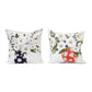 Creative Co-Op - Pillow With Florals And Patterned Back