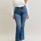 Judy Blue - High Waist Flare Tummy Control Double Button Waist Band Jeans