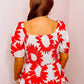 Jodifl - Flower Print Baby Doll Top