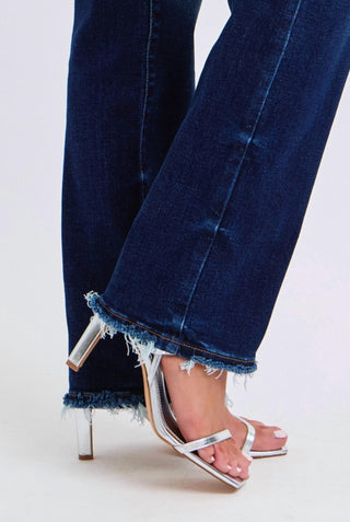 Judy Blue - Fray Hem Straight Leg Jeans