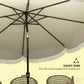 Vented Patio Table Umbrella with Crank and Push Button Tilt