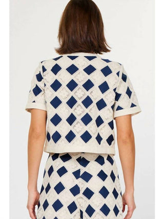 Current Air - Diamond Lace Jacket & Shorts Set