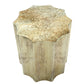 Drum Accent Side Table, Stylish Scalloped Design
