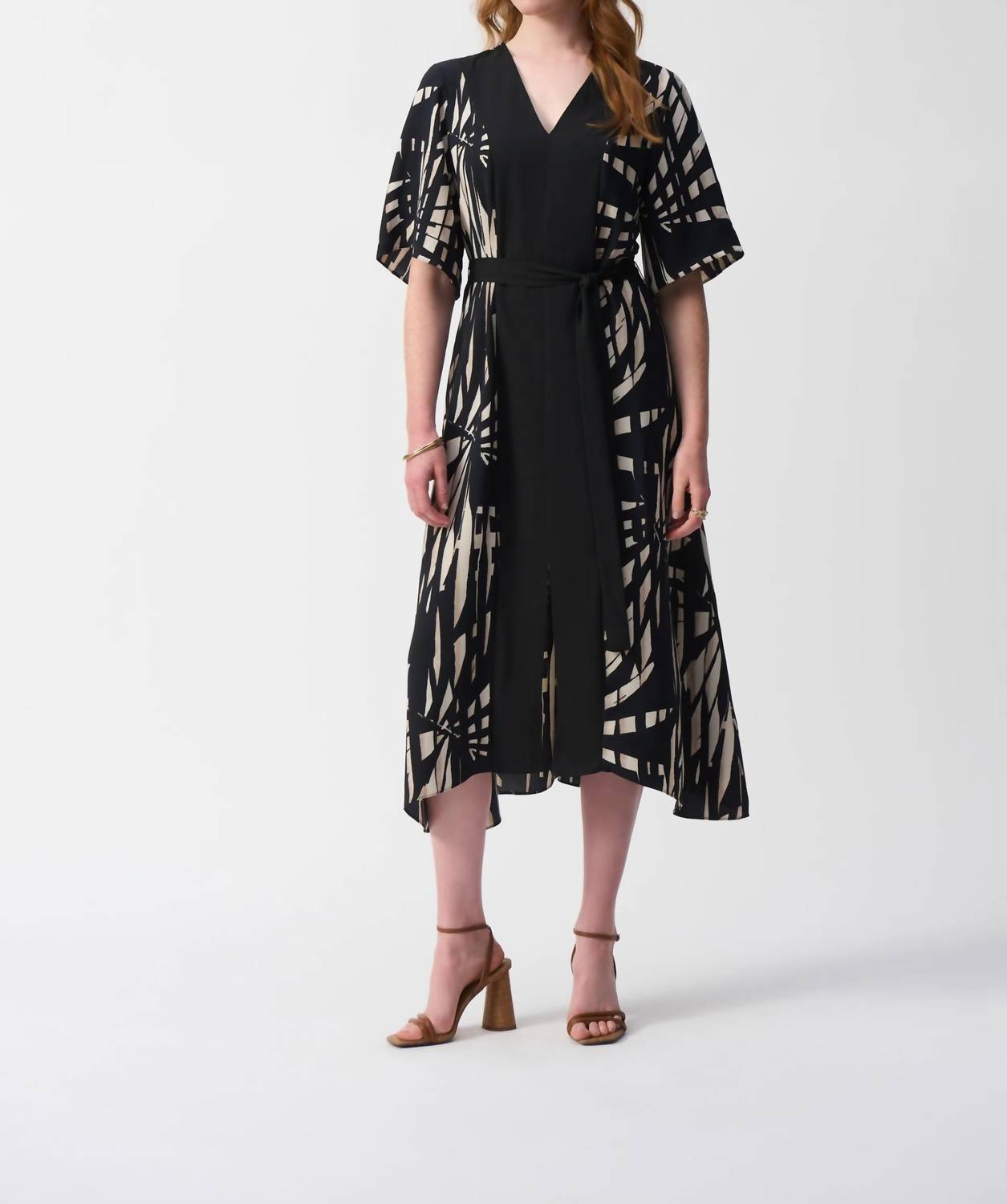 Joseph Ribkoff - Tropical Print Midi A-line Dress