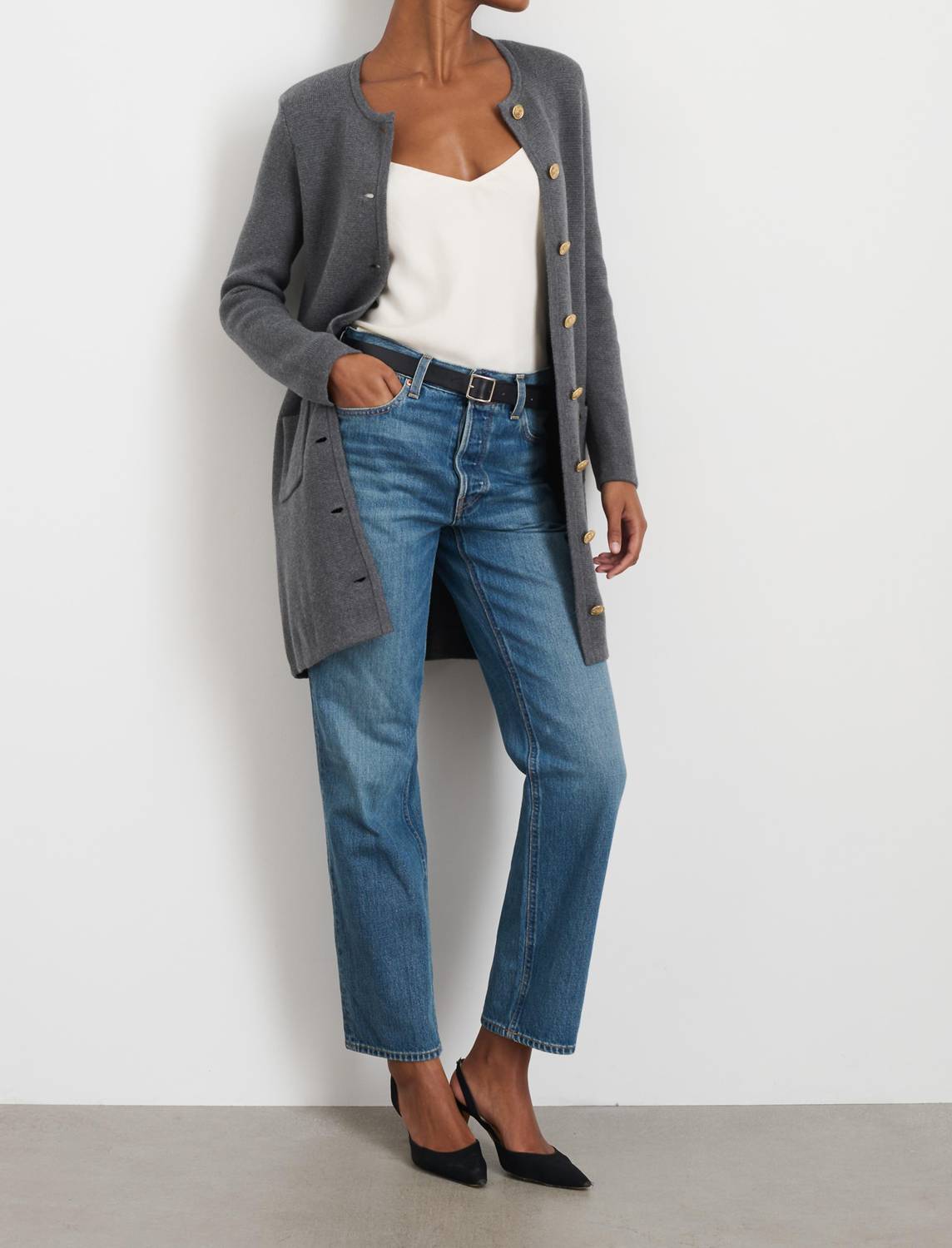 Alex Mill - Stella Long Sleeve Cotton & Cashmere Knit Mini Dress