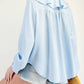 Easel - Ruffled Poplin Woven Blouse