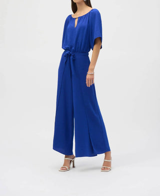 Joseph Ribkoff - Off-shoulder Belted Wide Leg Jumpsuit