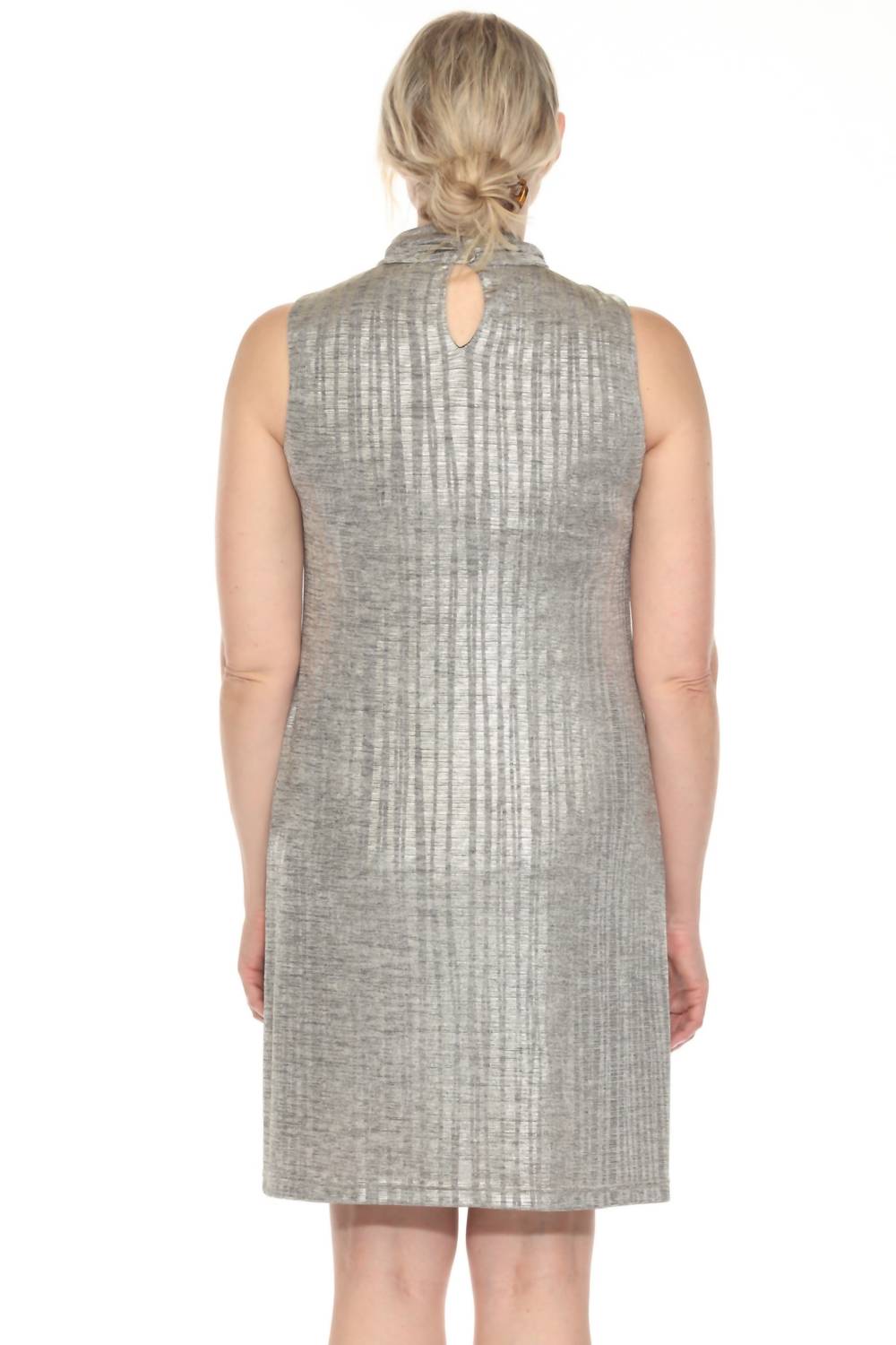 Joseph Ribkoff - Metallic Mock Neck Sleeveless Dress