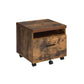 Bob File Cabinet - Weathered Oak / Black