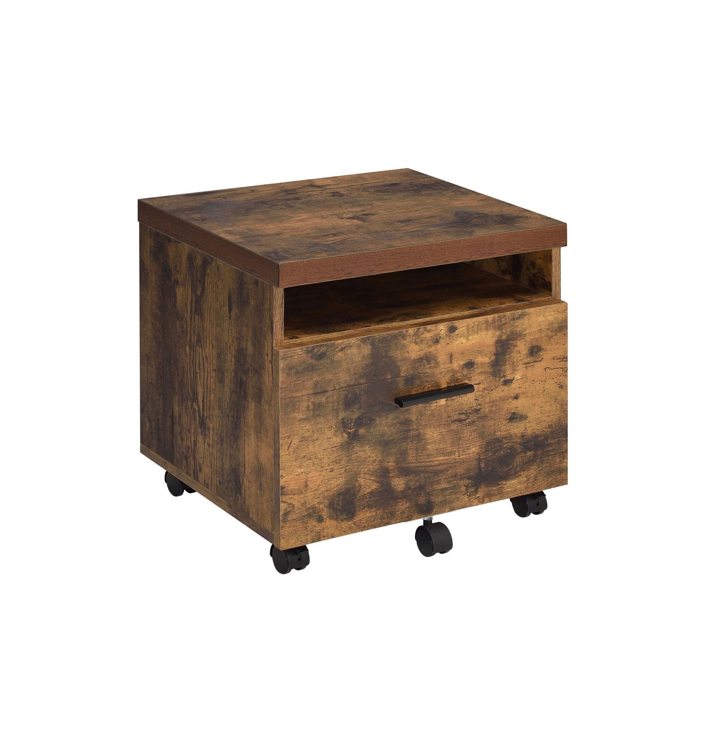 Bob File Cabinet - Weathered Oak / Black