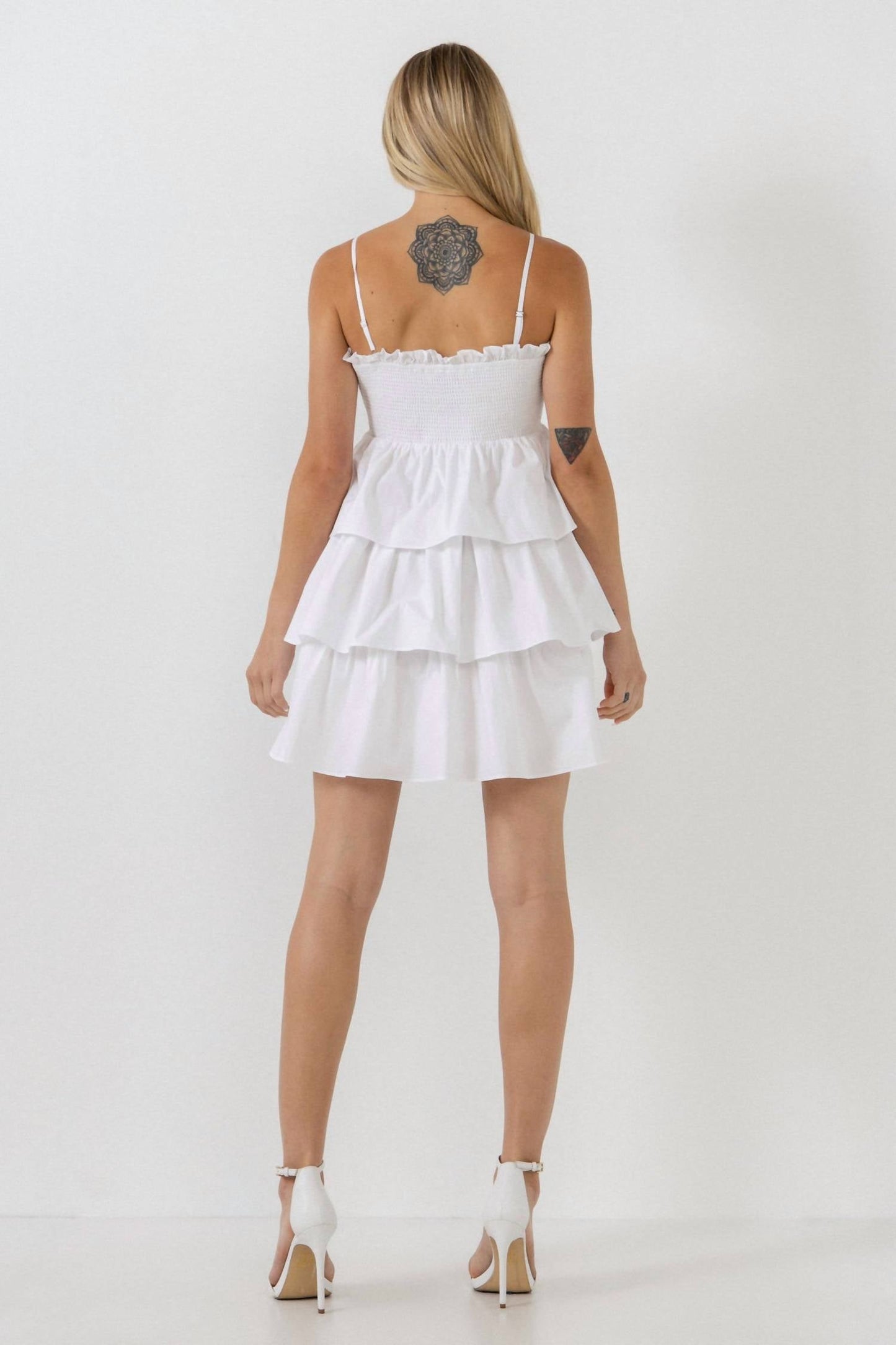 Endless Rose - Spaghetti Smocked Tiered Mini Dress