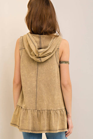 Entro - Washed Hooded Top