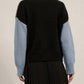 Promesa - Color Block Turtle Neck Cable Knit Sweater