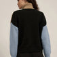 Promesa - Color Block Turtle Neck Cable Knit Sweater