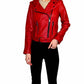 Michael Kors - Moto Belted Zip Up Leather Jacket