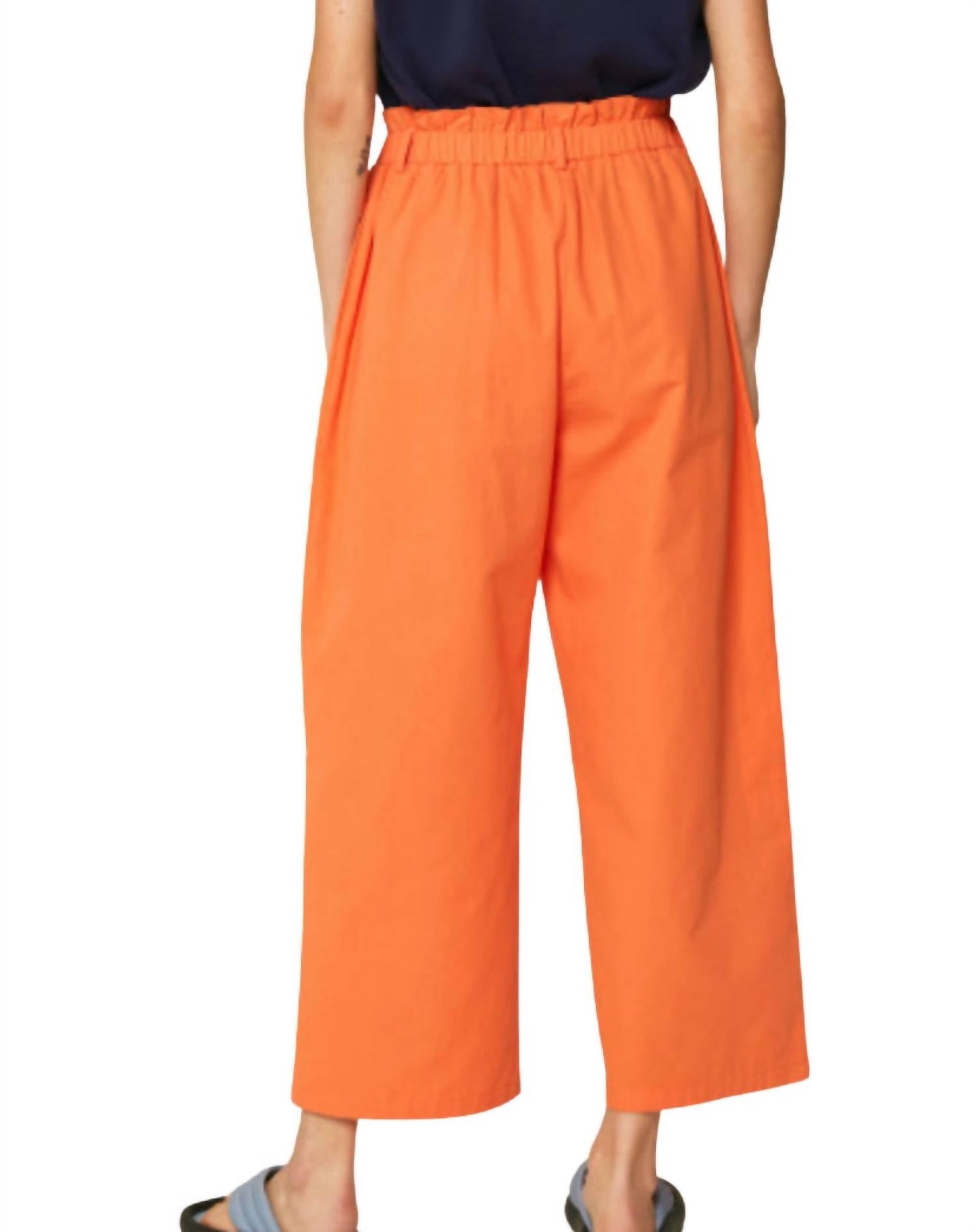 Compania Fantastica - Women's High Waisted Twill Cropped Trousers
