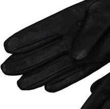 Charter Club Women's Faux Fur Lined Leather Gloves Black Size Regular
