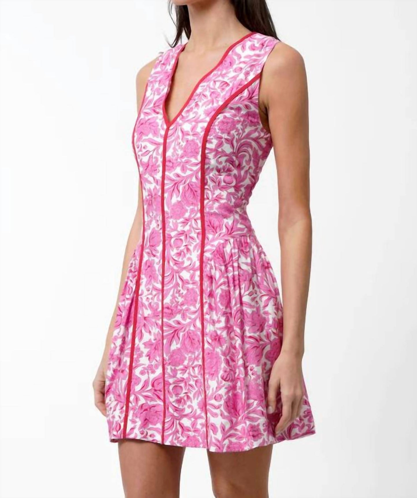Adelyn Rae - Kendra Floral Scalloped Mini Dress