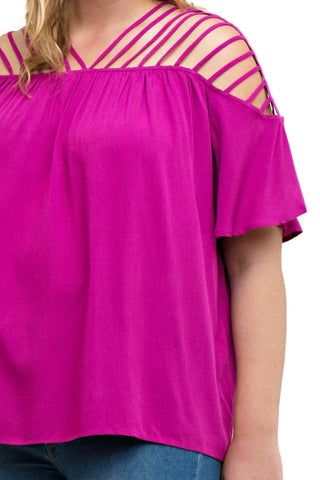 Entro - Bohemian Strappy Top - Plus