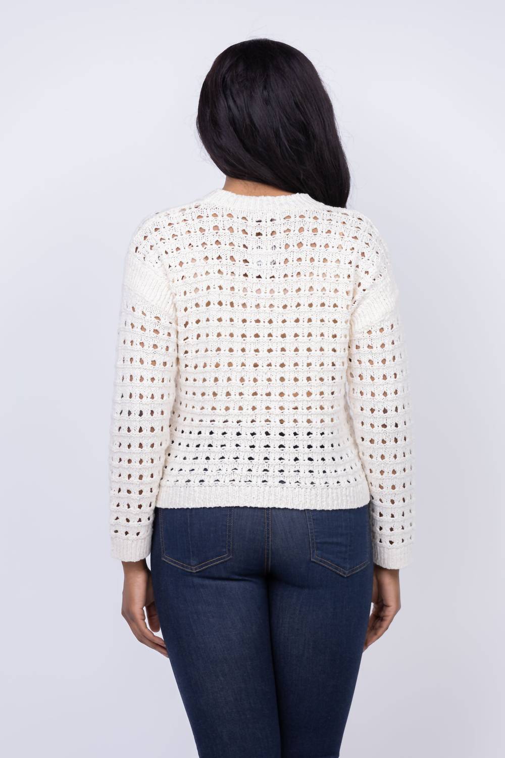 Central Park West - Open Stitch Boatneck Top
