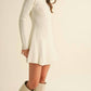 Klesis - Mock Neck Long Sleeve Fit-and-flare Mini Dress