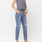 Judy Blue - High Waist Button Fly Destroyed Boyfriend Denim Jeans