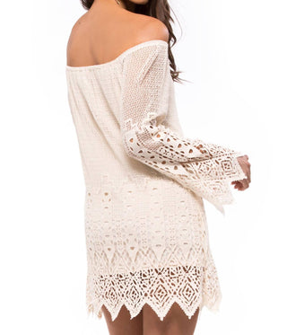 Jen'S Pirate Booty - Geometric Lace Off The Shoulder Mini Dress