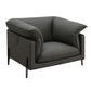 Tadi Top Grain Leather Chair - Black