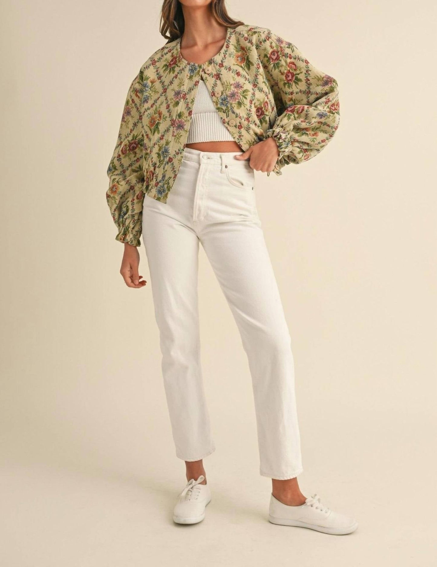 Mable - Floral Bomber Jacket