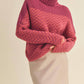 &Merci - Turtleneck Chevron Knit Sweater