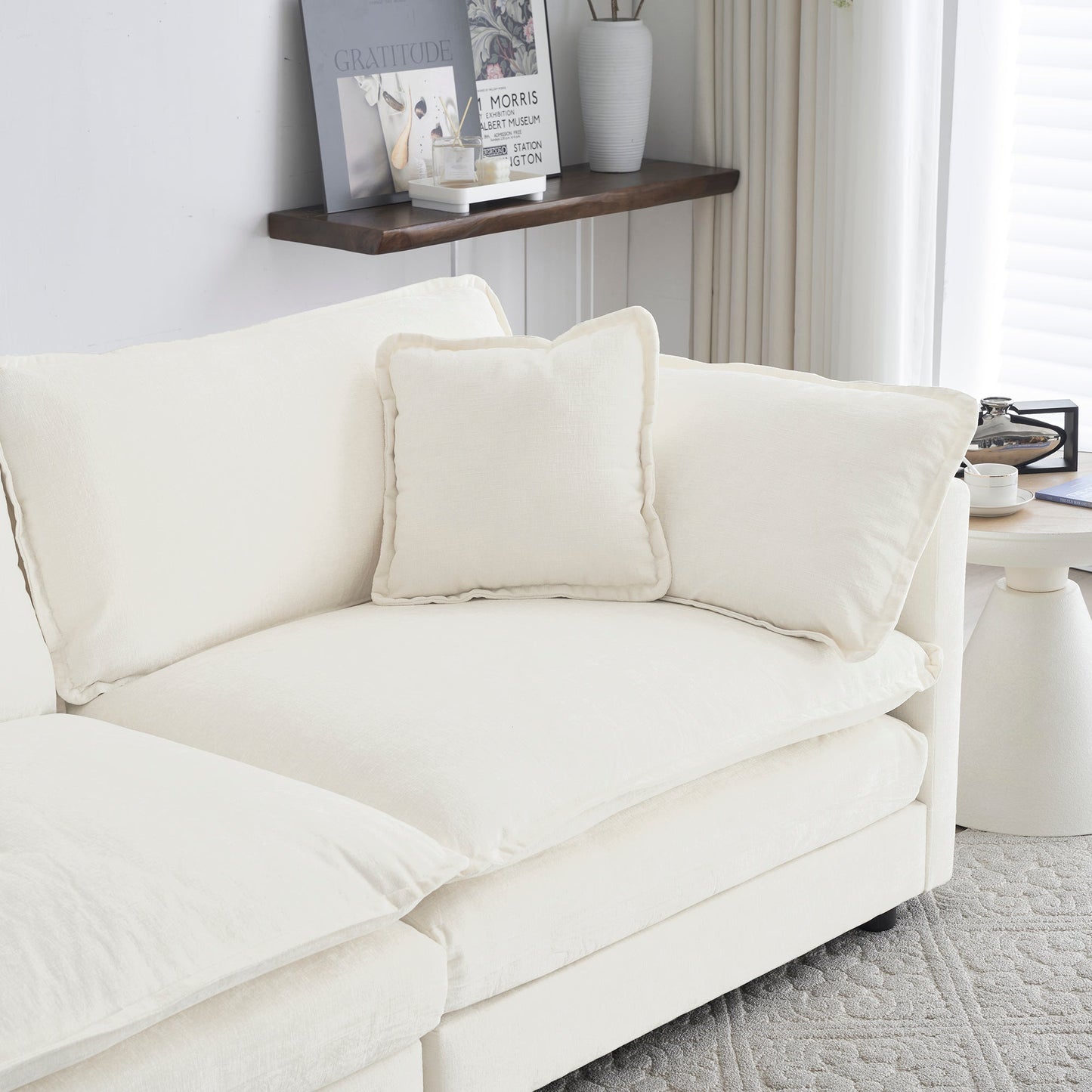 Modular Sectional Sofa for Living Room, U Shaped Couch 5 Seater Convertible with Ottoman