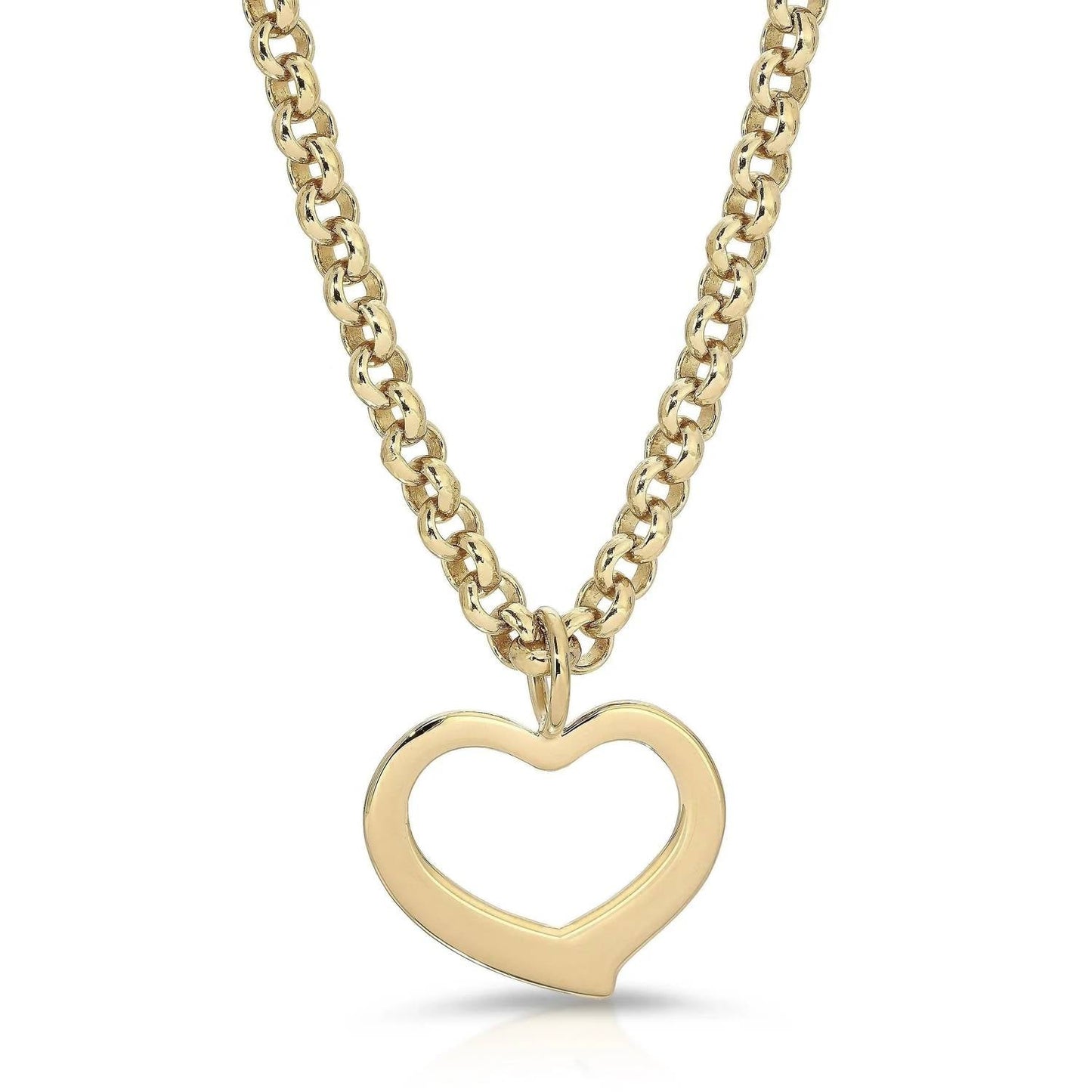 Eklexic - Women's Haley Open Heart Pendant Necklace