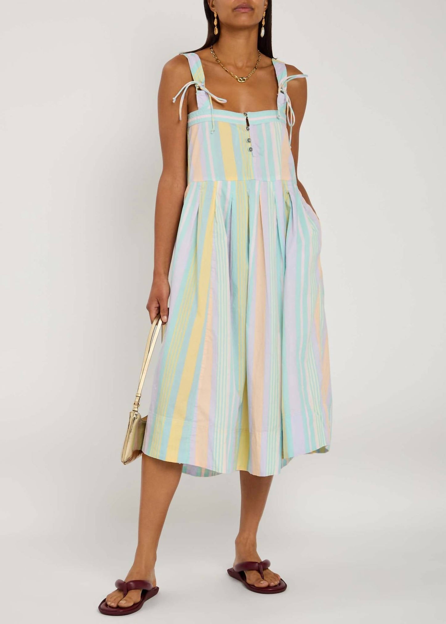 Free People - Primavera Stripe Midi Dress